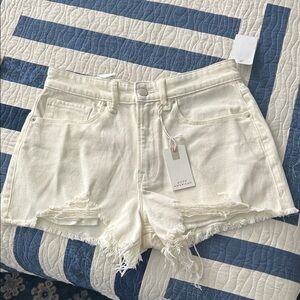 Good American White Jean Shorts